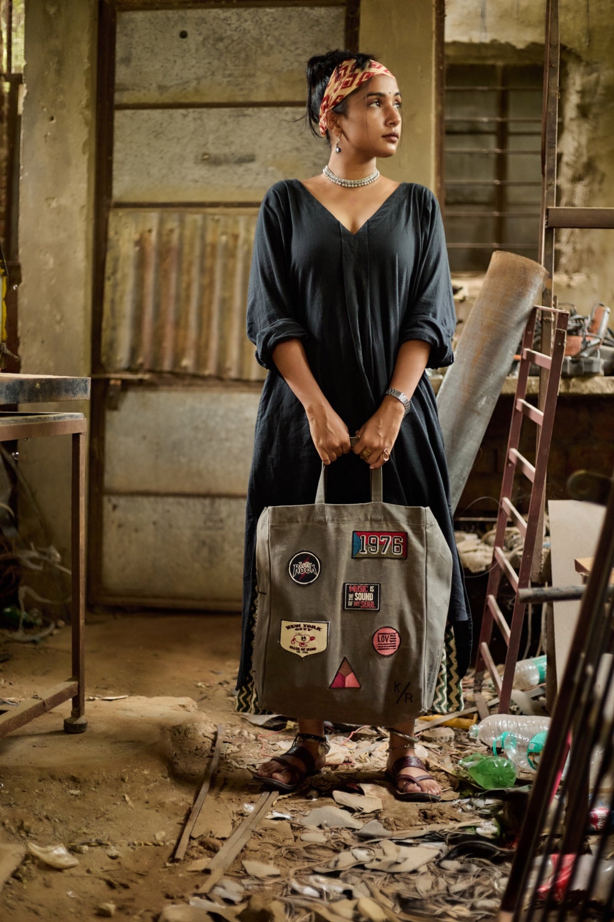 Oblong Tote - Forest Green