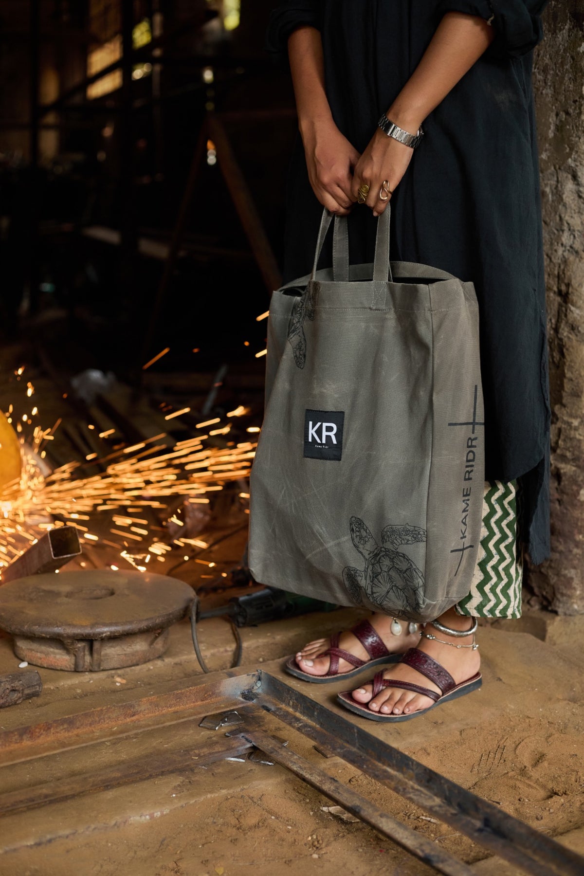 Oblong Tote - Forest Green